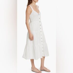Rails White Button-Down Dress